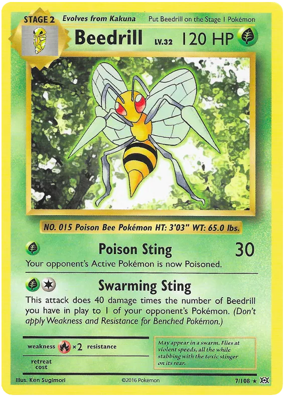 Beedrill Non-Holo Rare 07/108