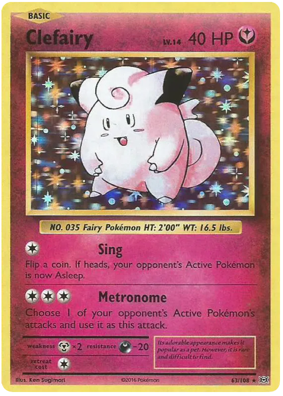 Clefairy Rare 63/108