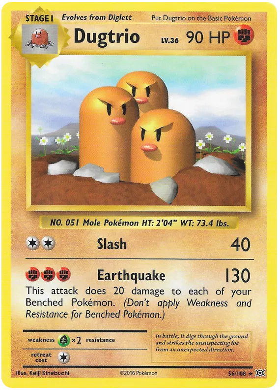 Dugtrio Rare 56/108