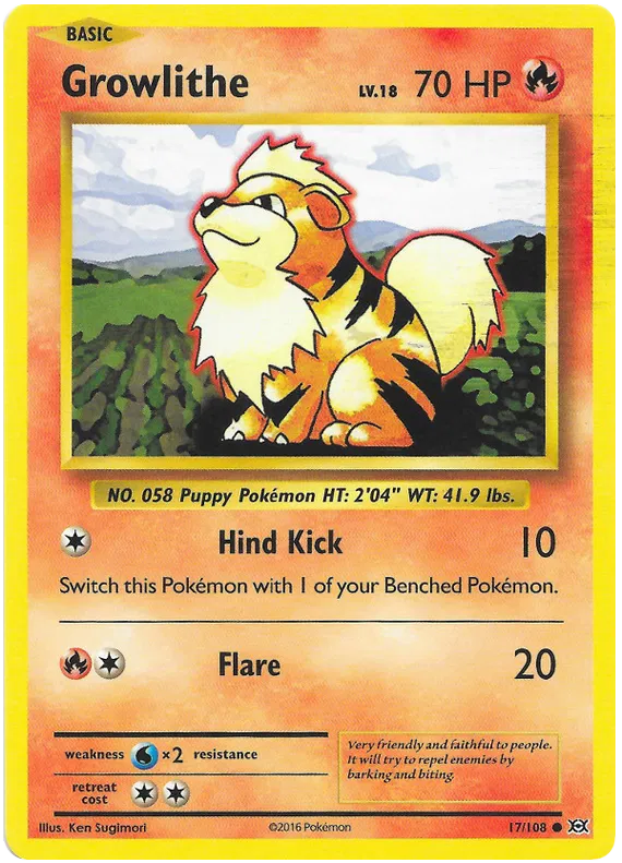 Growlithe Common 17/108
