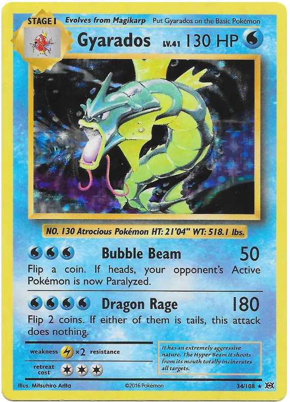 Gyarados Holo Rare 34/108