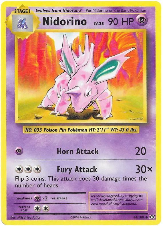 Nidorino Uncommon 44/108