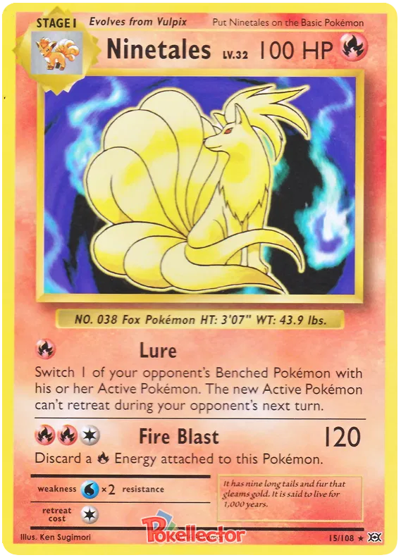 Ninetails Holo rare 15/108