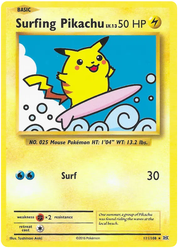 Surfing Pikachu 111/108