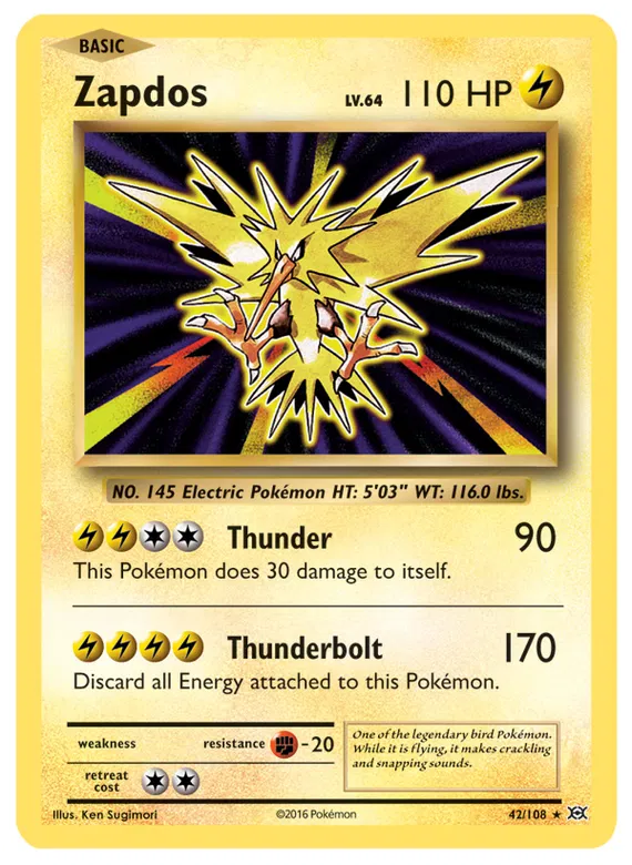 Zapdos Rare 42/108