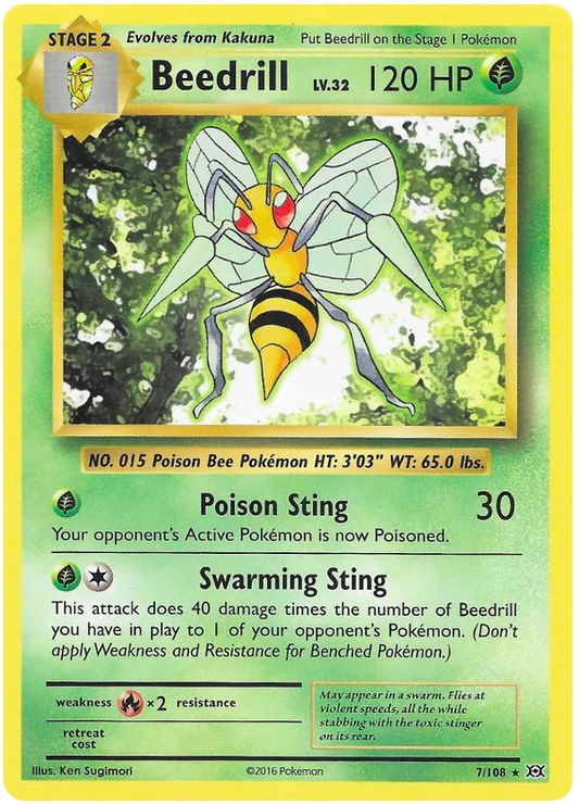 Beedrill Non-Holo Rare 07/108
