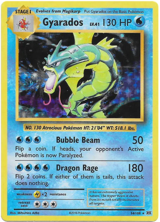 Gyarados Holo Rare 34/108