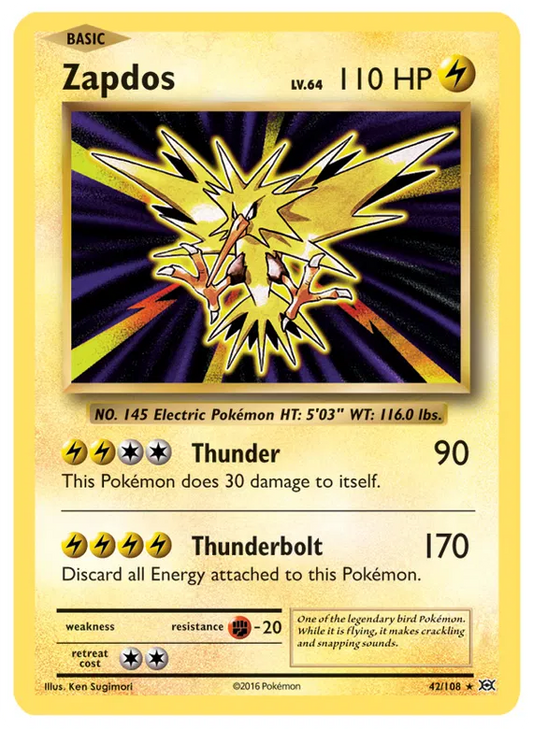 Zapdos Rare 42/108